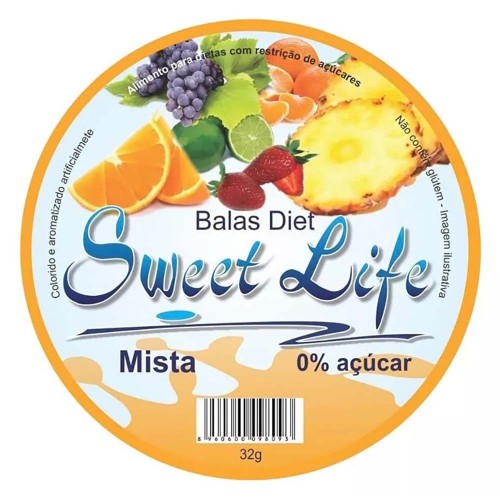 Balas Diet Sweet Life - Sabor Hortelã - 32g